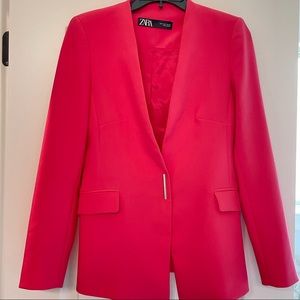 Pink zara blazer